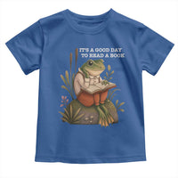 Cute Frog Reading Toddler T Shirt It Is A Good Day To Read A Book - Wonder Print Shop