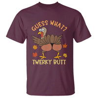 Funny Turkey Thanksgiving T Shirt Guess What Twerky Butt - Wonder Print Shop