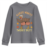 Funny Turkey Thanksgiving Youth Sweatshirt Guess What Twerky Butt - Wonder Print Shop