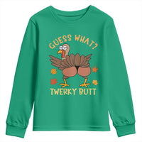 Funny Turkey Thanksgiving Youth Sweatshirt Guess What Twerky Butt - Wonder Print Shop