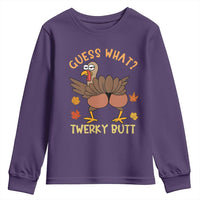 Funny Turkey Thanksgiving Youth Sweatshirt Guess What Twerky Butt - Wonder Print Shop
