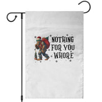 Funny Bigfoot Christmas Garden Flag Nothing For You Whore Sasquatch - Wonder Print Shop