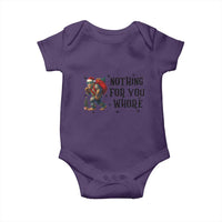 Funny Bigfoot Christmas Baby Onesie Nothing For You Whore Sasquatch - Wonder Print Shop