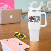 Funny Bigfoot Christmas Tumbler With Handle Nothing For You Whore Sasquatch
