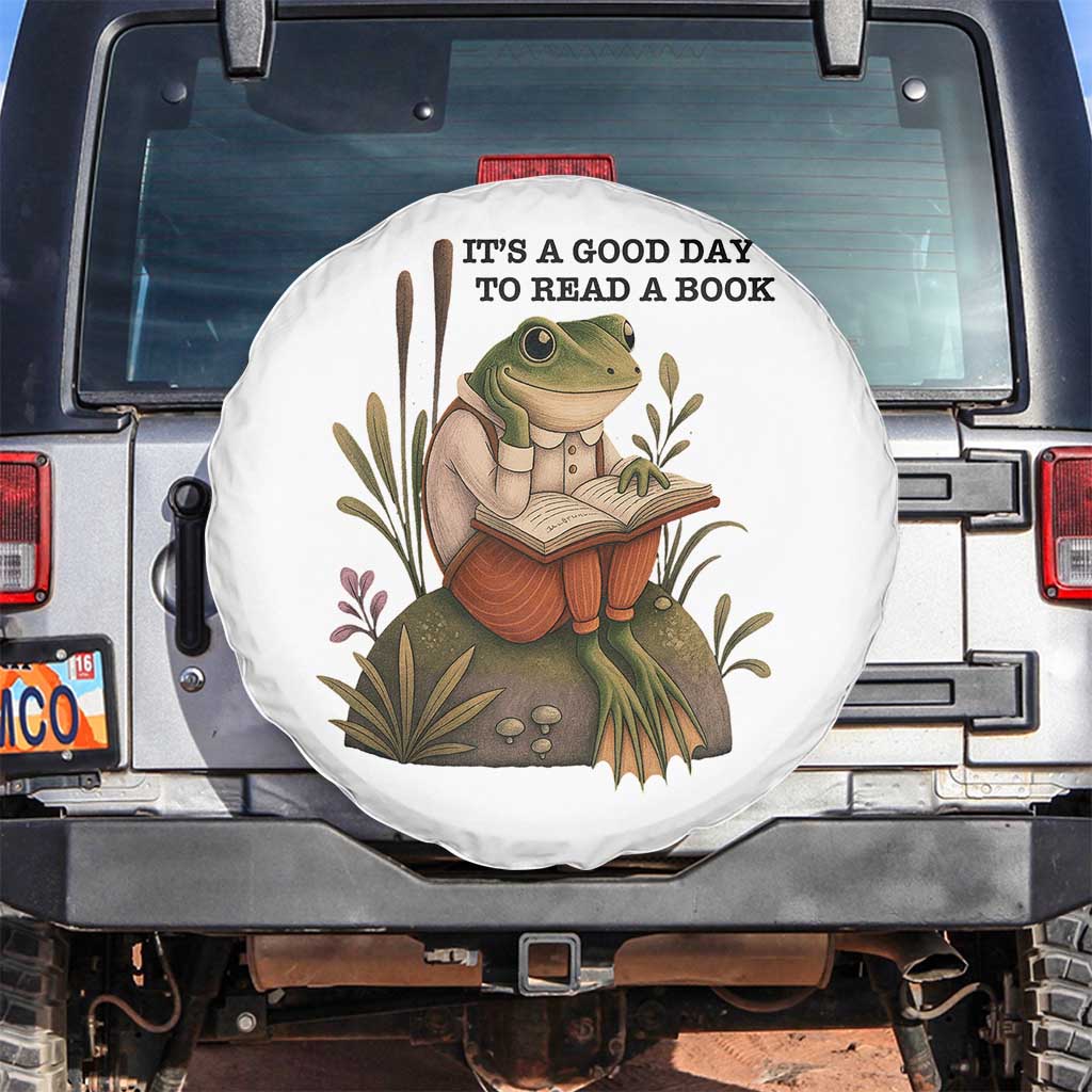 Frog Classic Books Spare Tire Cover It Is A Good Day To Read A Book - Wonder Print Shop