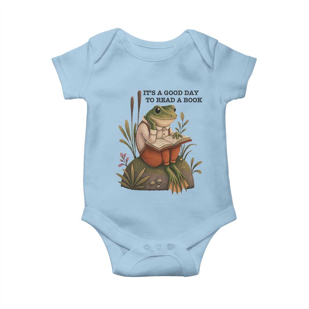 Frog Classic Books Baby Onesie It Is A Good Day To Read A Book - Wonder Print Shop