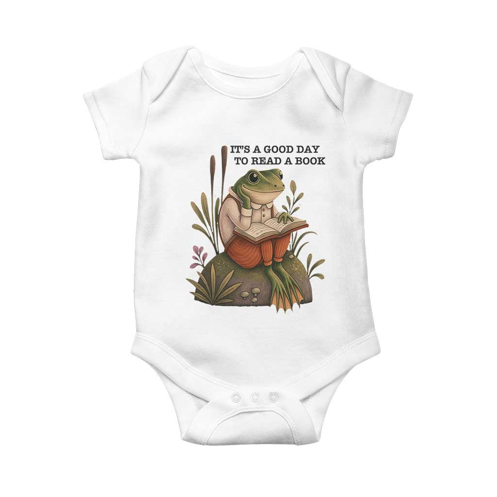 Frog Classic Books Baby Onesie It Is A Good Day To Read A Book - Wonder Print Shop