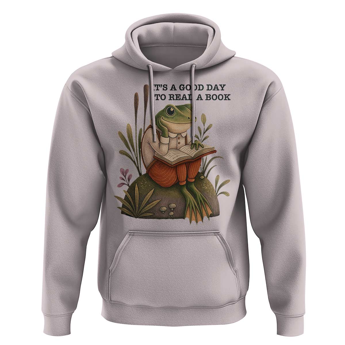 Frog Classic Books Hoodie It Is A Good Day To Read A Book - Wonder Print Shop