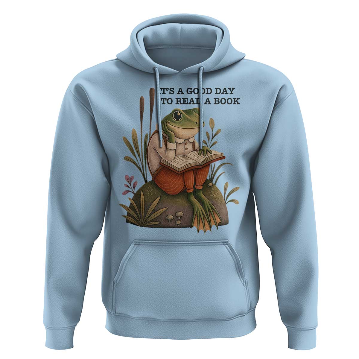 Frog Classic Books Hoodie It Is A Good Day To Read A Book - Wonder Print Shop