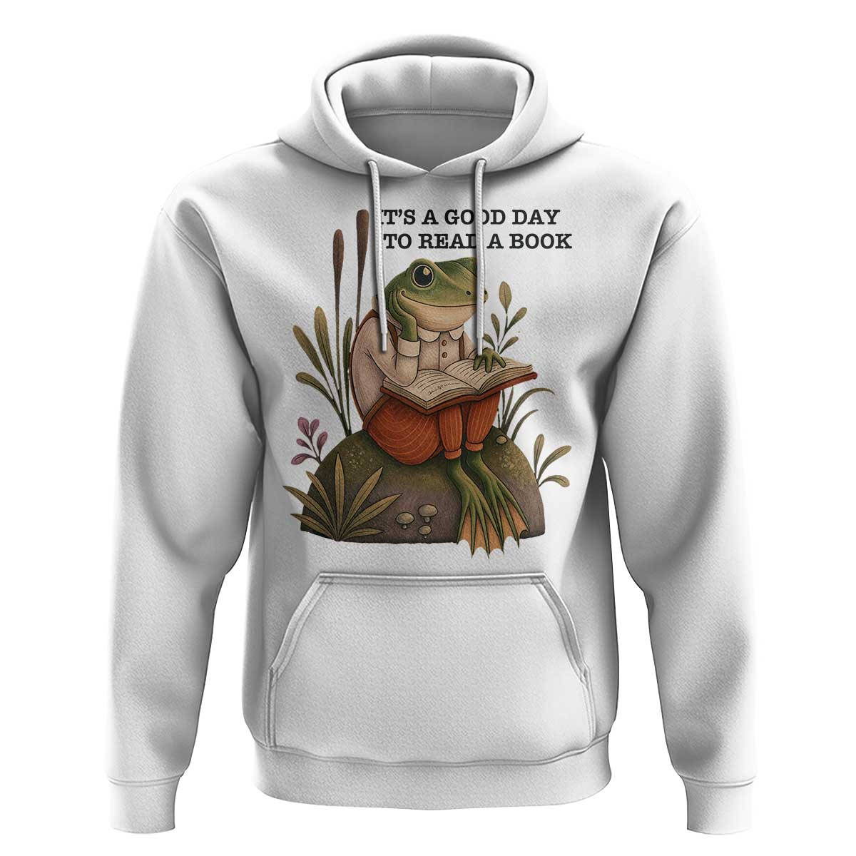 Frog Classic Books Hoodie It Is A Good Day To Read A Book - Wonder Print Shop