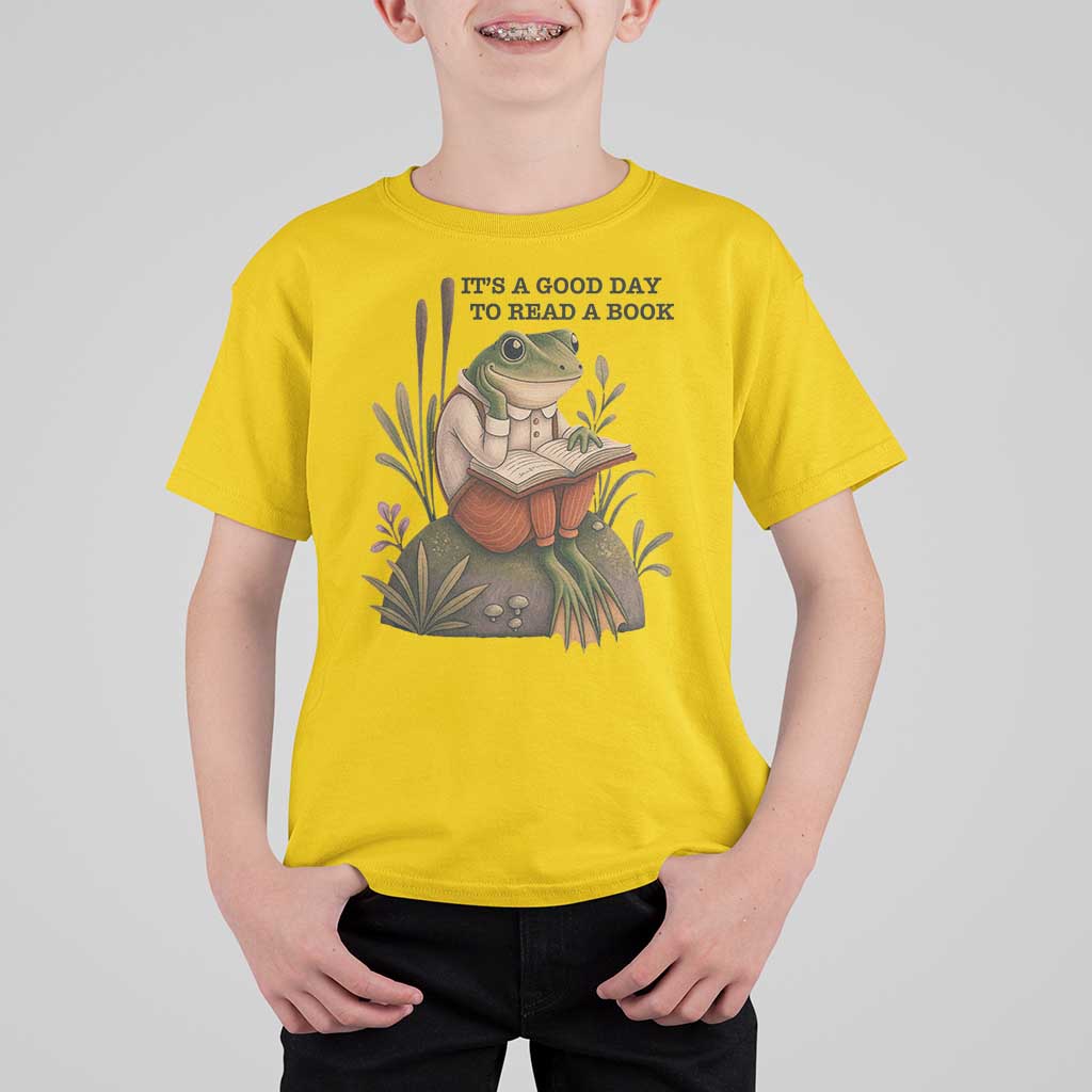 Frog Classic Books T Shirt For Kid It Is A Good Day To Read A Book - Wonder Print Shop
