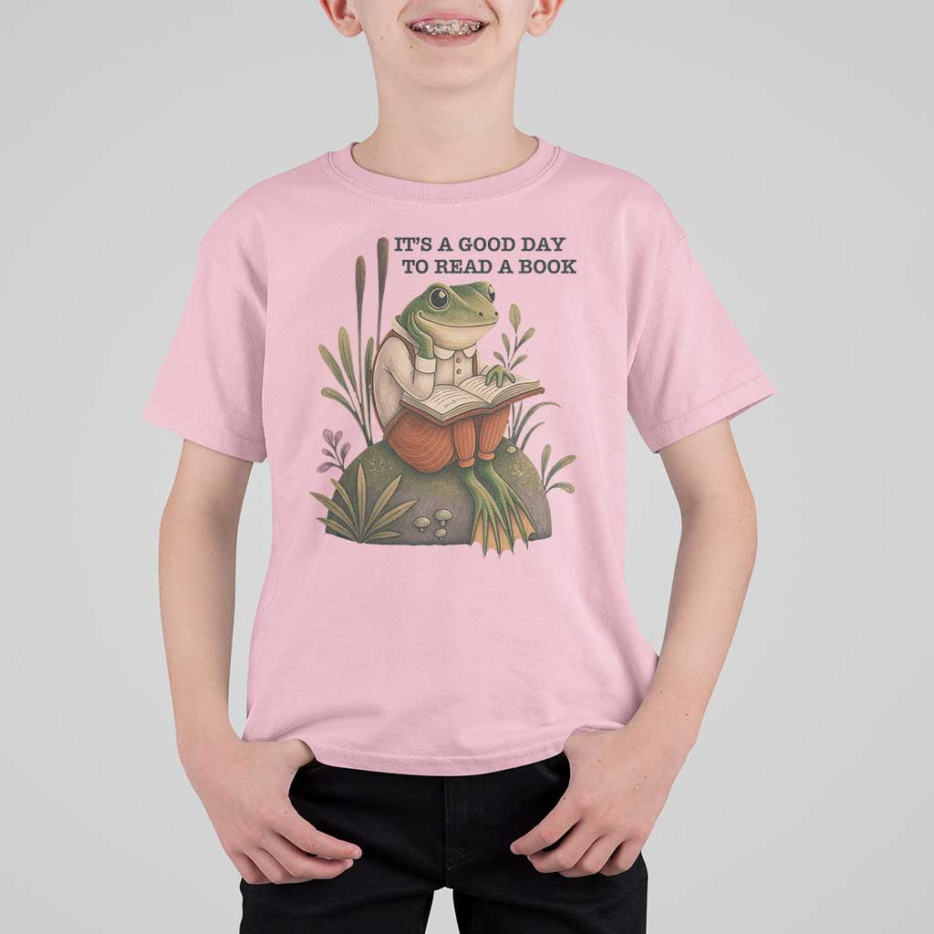 Frog Classic Books T Shirt For Kid It Is A Good Day To Read A Book - Wonder Print Shop