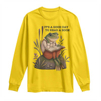 Frog Classic Books Long Sleeve Shirt It Is A Good Day To Read A Book - Wonder Print Shop