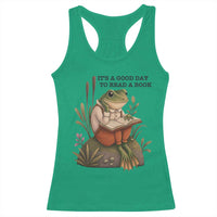 Frog Classic Books Racerback Tank Top It Is A Good Day To Read A Book - Wonder Print Shop