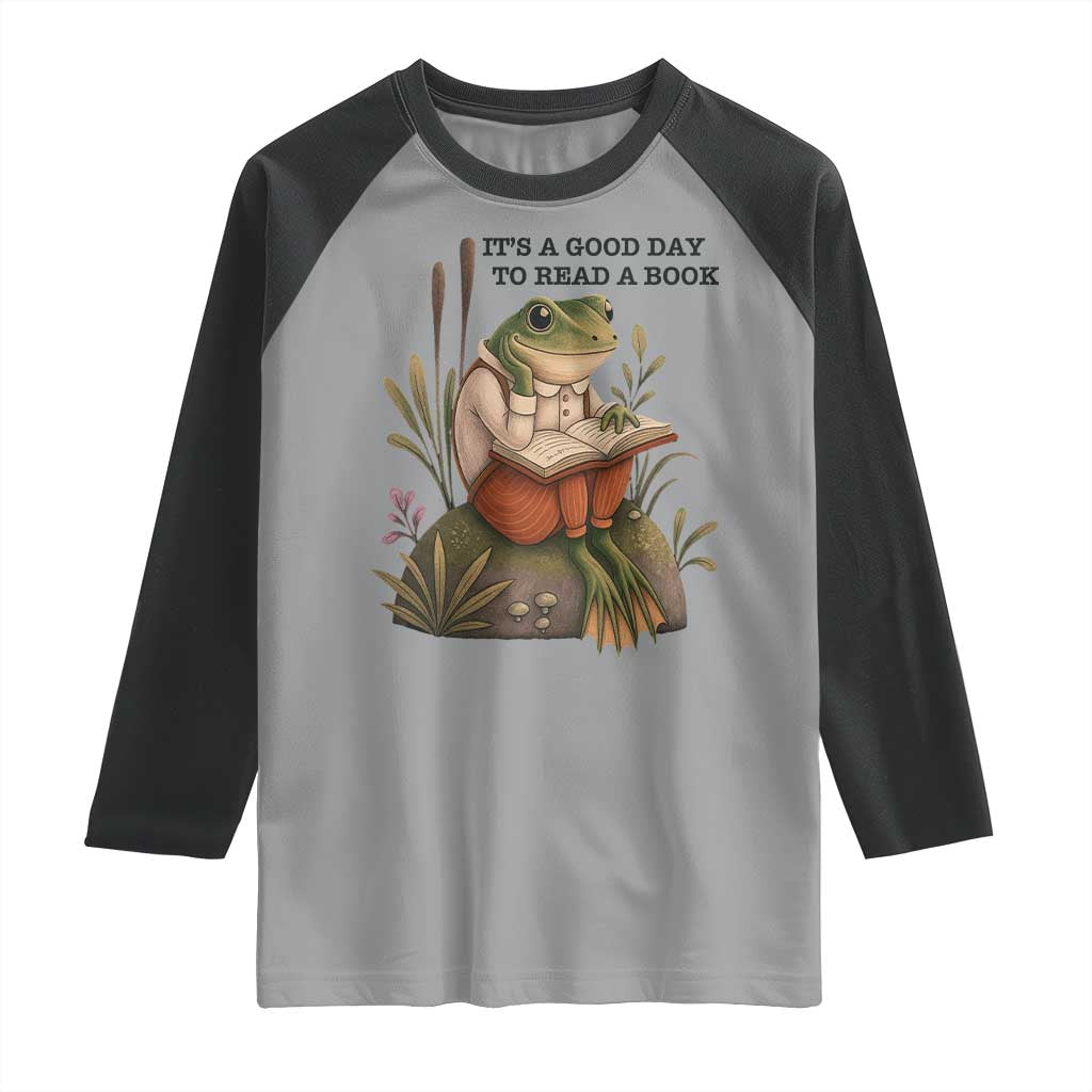 Frog Classic Books Raglan Shirt It Is A Good Day To Read A Book - Wonder Print Shop