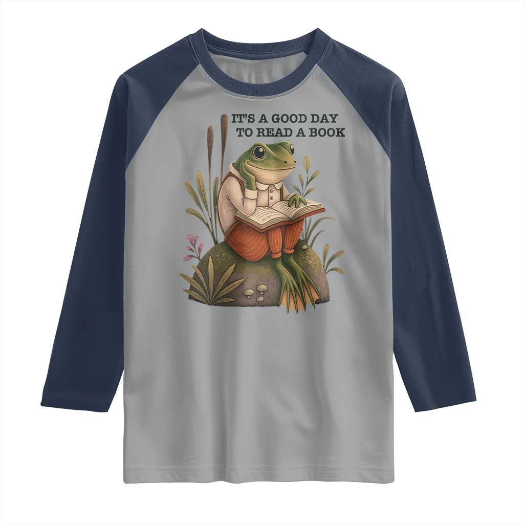 Frog Classic Books Raglan Shirt It Is A Good Day To Read A Book - Wonder Print Shop