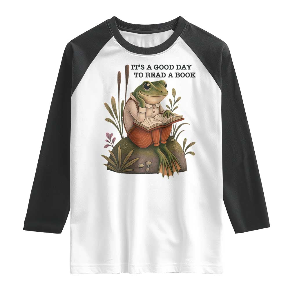 Frog Classic Books Raglan Shirt It Is A Good Day To Read A Book - Wonder Print Shop