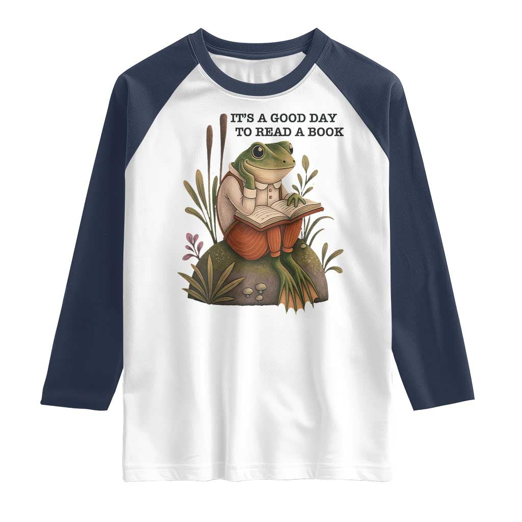 Frog Classic Books Raglan Shirt It Is A Good Day To Read A Book - Wonder Print Shop