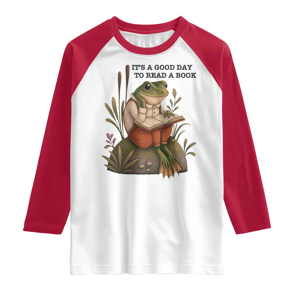 Frog Classic Books Raglan Shirt It Is A Good Day To Read A Book - Wonder Print Shop