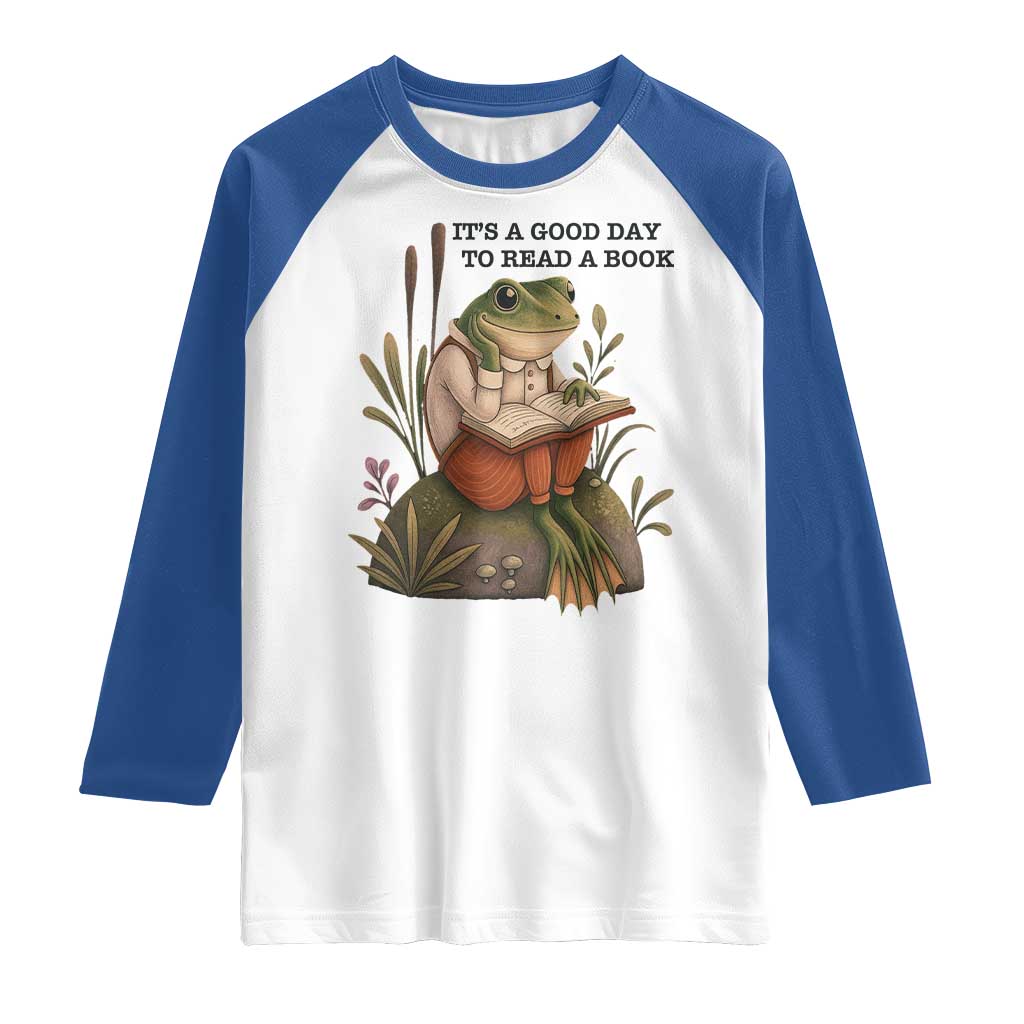 Frog Classic Books Raglan Shirt It Is A Good Day To Read A Book - Wonder Print Shop