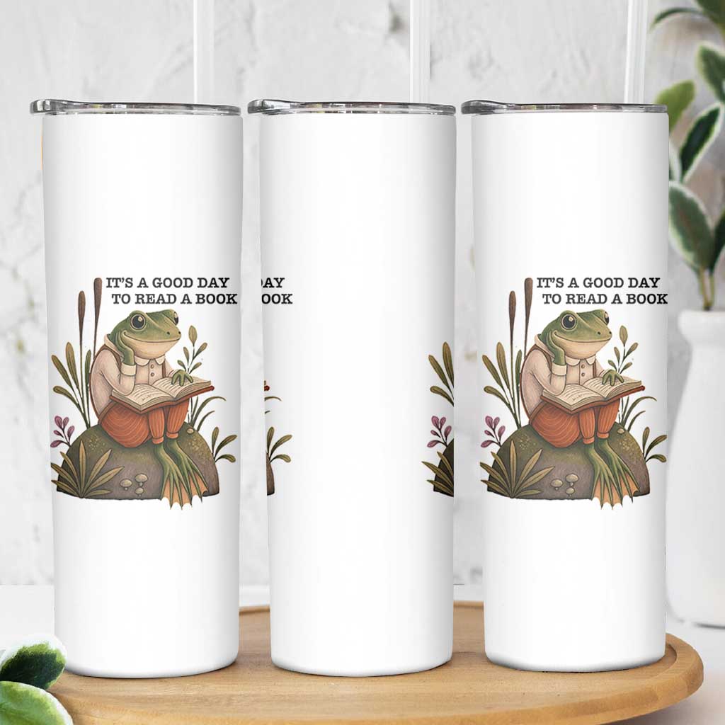 Frog Classic Books Skinny Tumbler It Is A Good Day To Read A Book