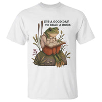 Frog Classic Books T Shirt It Is A Good Day To Read A Book - Wonder Print Shop