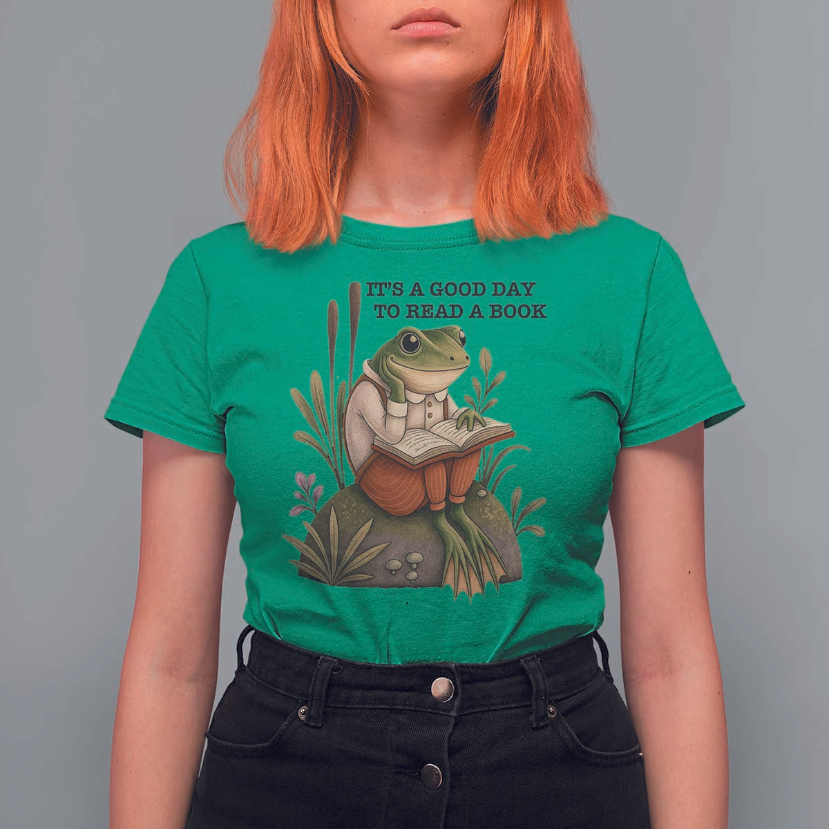 Frog Classic Books T Shirt For Women It Is A Good Day To Read A Book - Wonder Print Shop