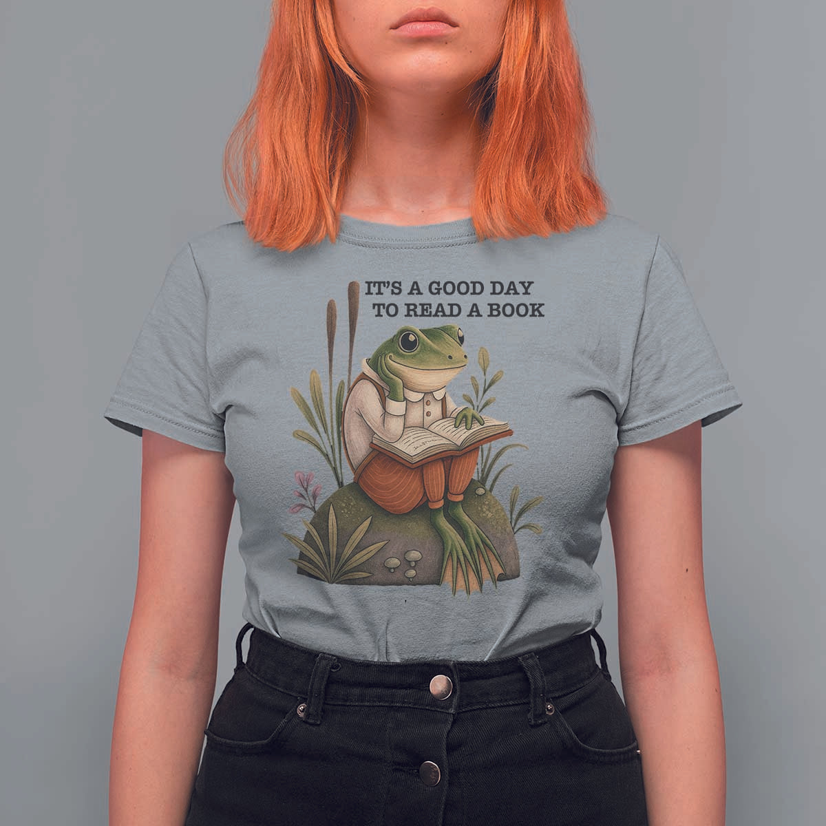Frog Classic Books T Shirt For Women It Is A Good Day To Read A Book - Wonder Print Shop