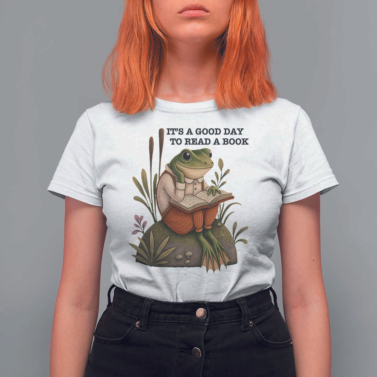 Frog Classic Books T Shirt For Women It Is A Good Day To Read A Book - Wonder Print Shop
