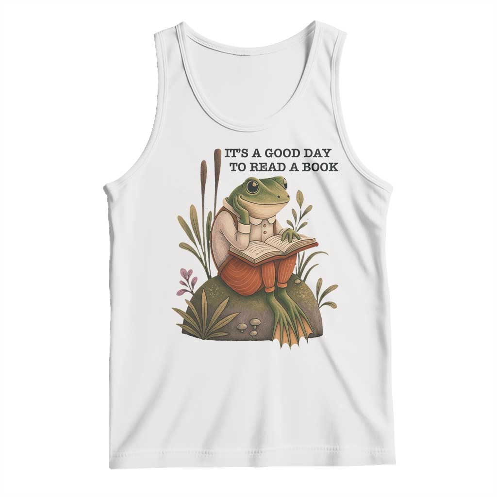 Frog Classic Books Tank Top It Is A Good Day To Read A Book - Wonder Print Shop