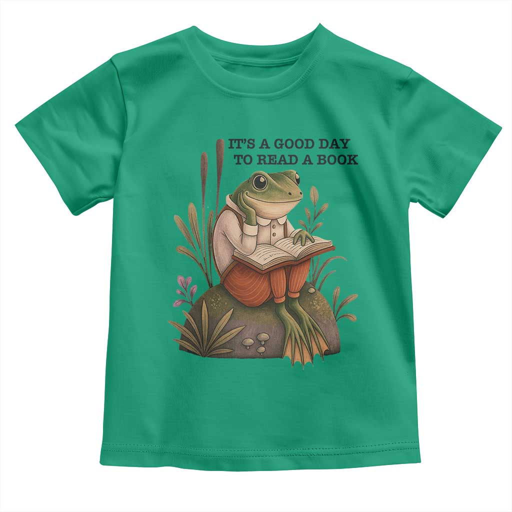 Frog Classic Books Toddler T Shirt It Is A Good Day To Read A Book - Wonder Print Shop