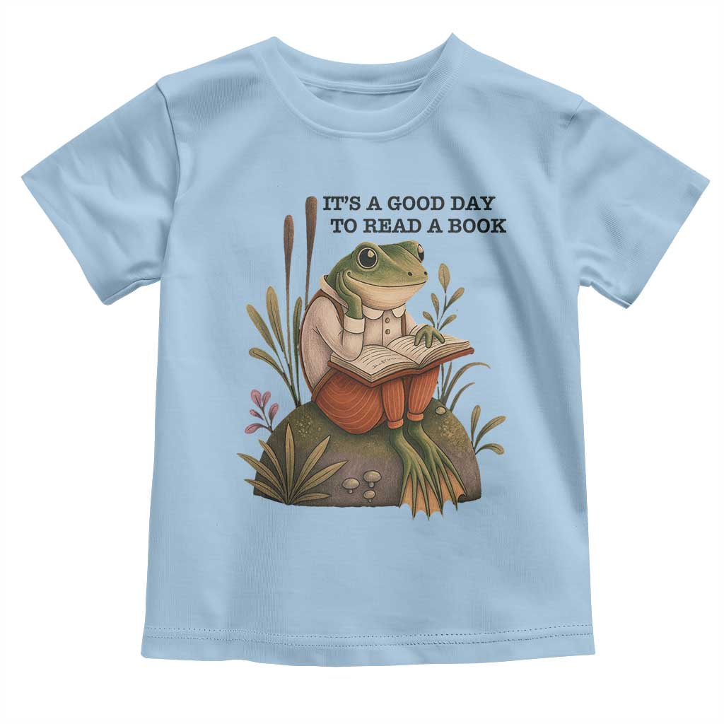 Frog Classic Books Toddler T Shirt It Is A Good Day To Read A Book - Wonder Print Shop