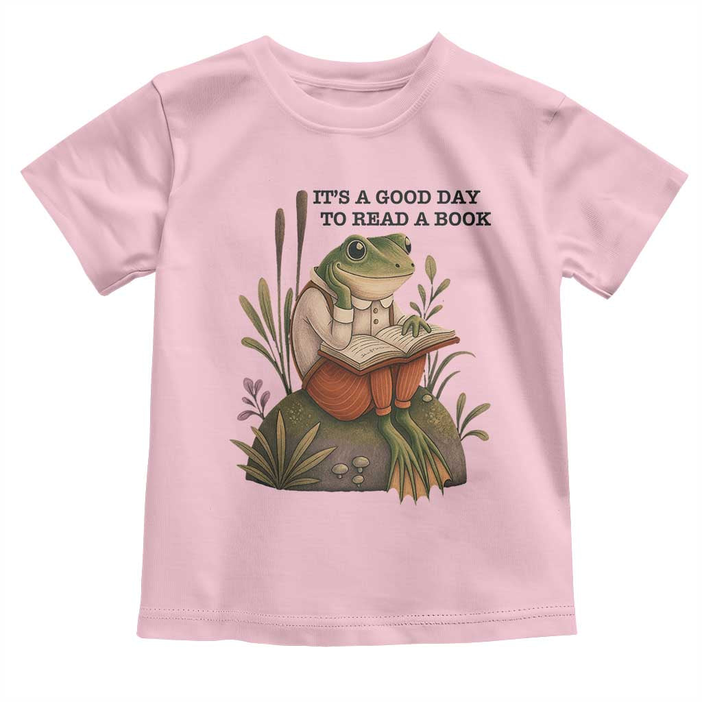 Frog Classic Books Toddler T Shirt It Is A Good Day To Read A Book - Wonder Print Shop