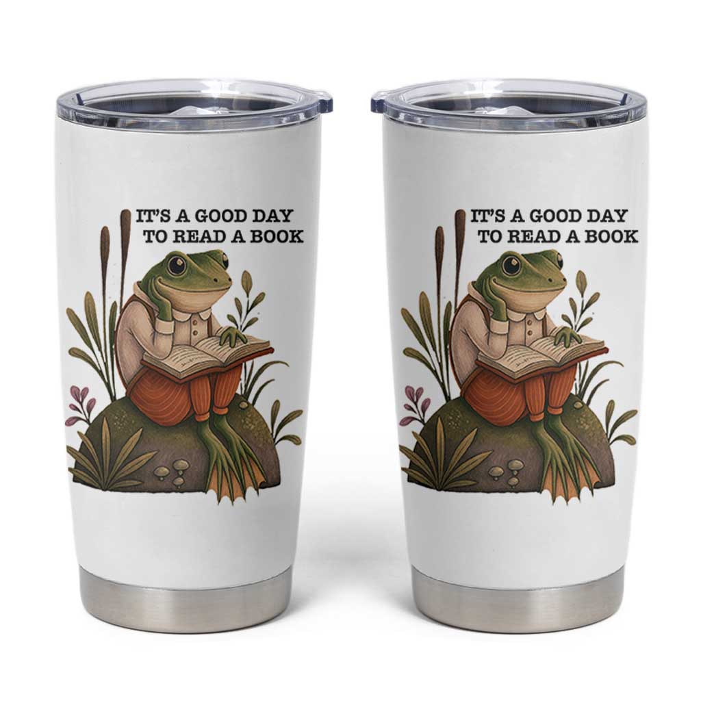 Frog Classic Books Tumbler Cup It Is A Good Day To Read A Book