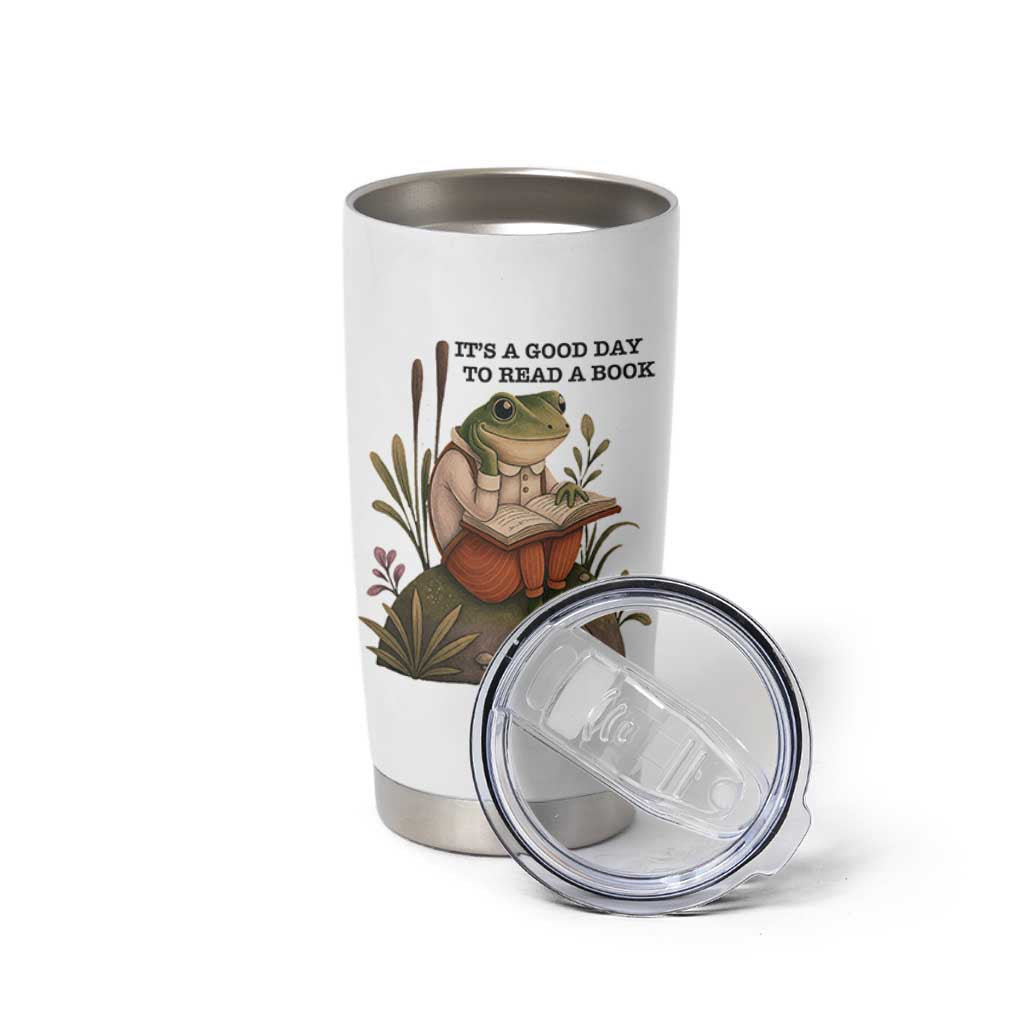 Frog Classic Books Tumbler Cup It Is A Good Day To Read A Book