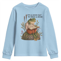 Frog Classic Books Youth Sweatshirt It Is A Good Day To Read A Book - Wonder Print Shop
