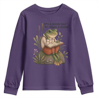 Frog Classic Books Youth Sweatshirt It Is A Good Day To Read A Book - Wonder Print Shop
