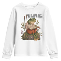 Frog Classic Books Youth Sweatshirt It Is A Good Day To Read A Book - Wonder Print Shop