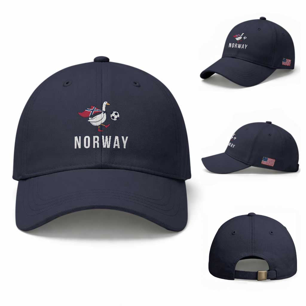 Norway Football Baseball Cap Silly Goose Soccer Fan Support