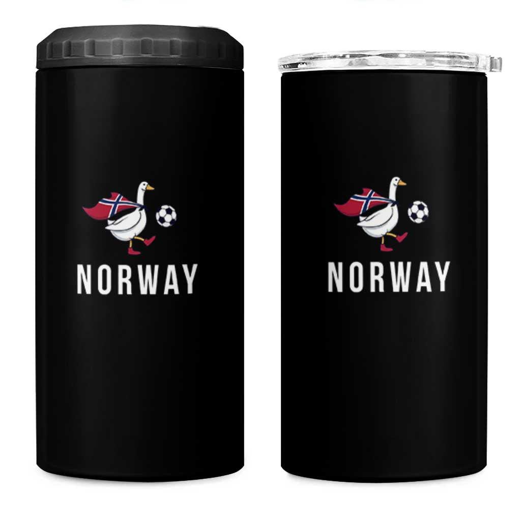 Norway Football 4 in 1 Can Cooler Tumbler Silly Goose Soccer Fan Support
