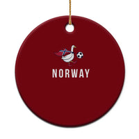 Norway Football Ceramic Ornament Silly Goose Soccer Fan Support