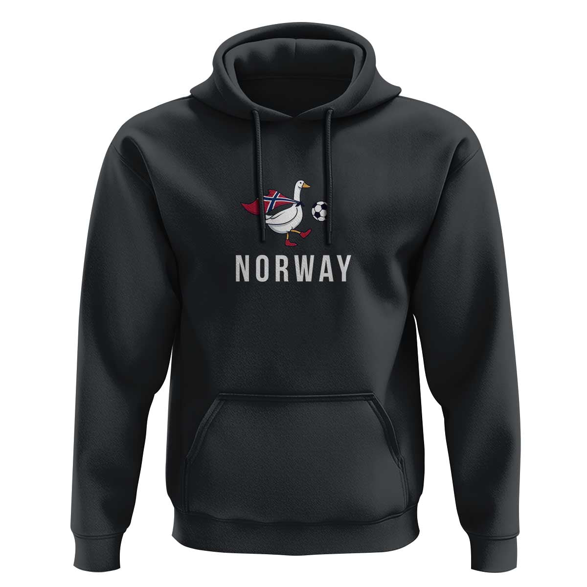 Norway Football Hoodie Silly Goose Soccer Fan Support
