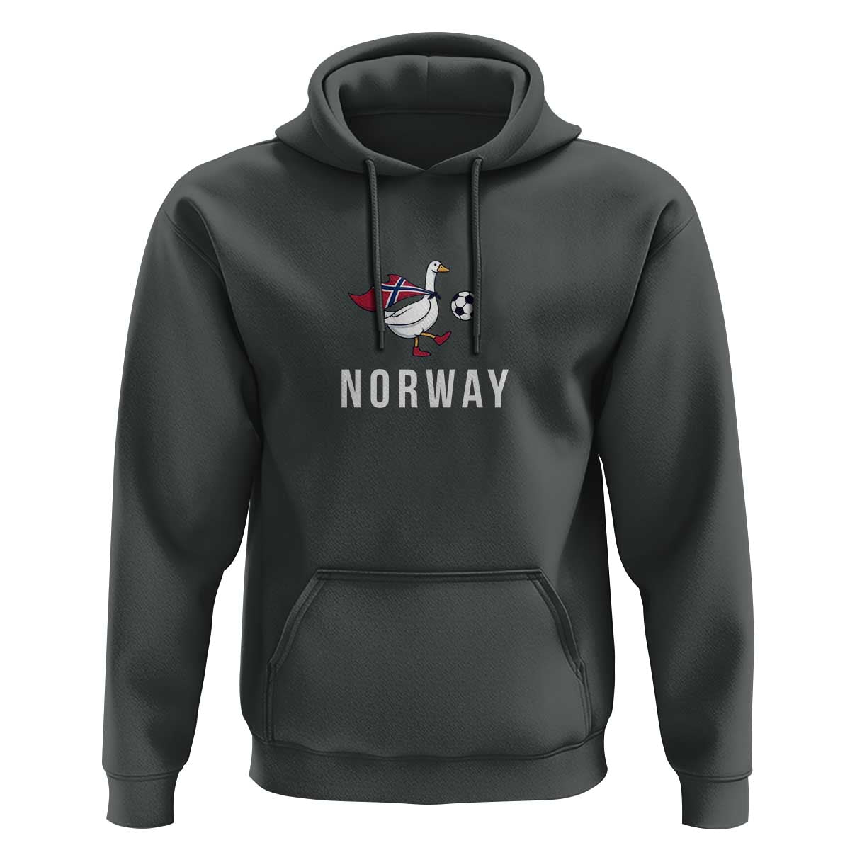 Norway Football Hoodie Silly Goose Soccer Fan Support
