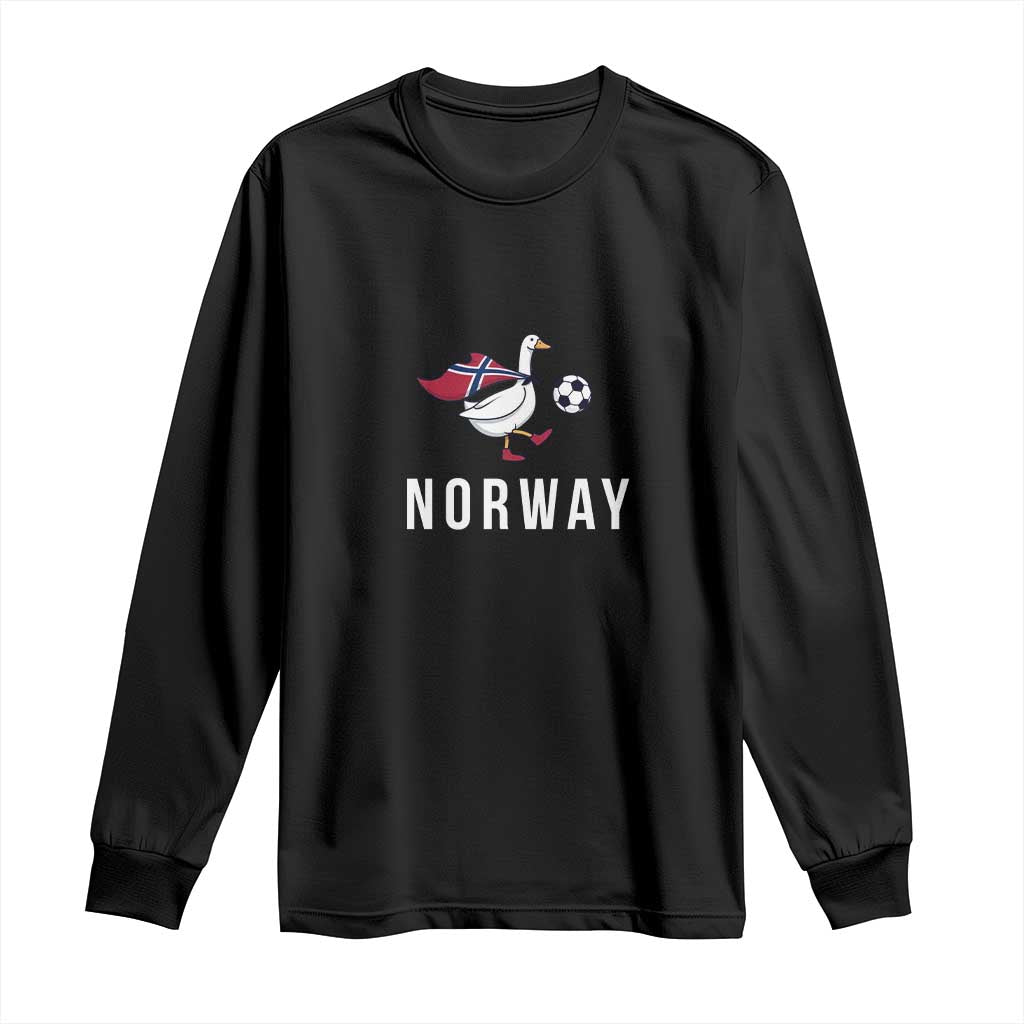 Norway Football Long Sleeve Shirt Silly Goose Soccer Fan Support