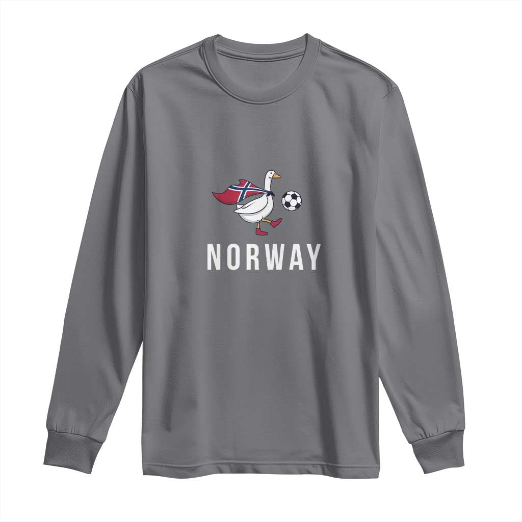 Norway Football Long Sleeve Shirt Silly Goose Soccer Fan Support