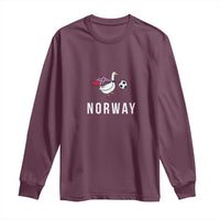 Norway Football Long Sleeve Shirt Silly Goose Soccer Fan Support