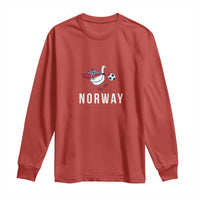 Norway Football Long Sleeve Shirt Silly Goose Soccer Fan Support