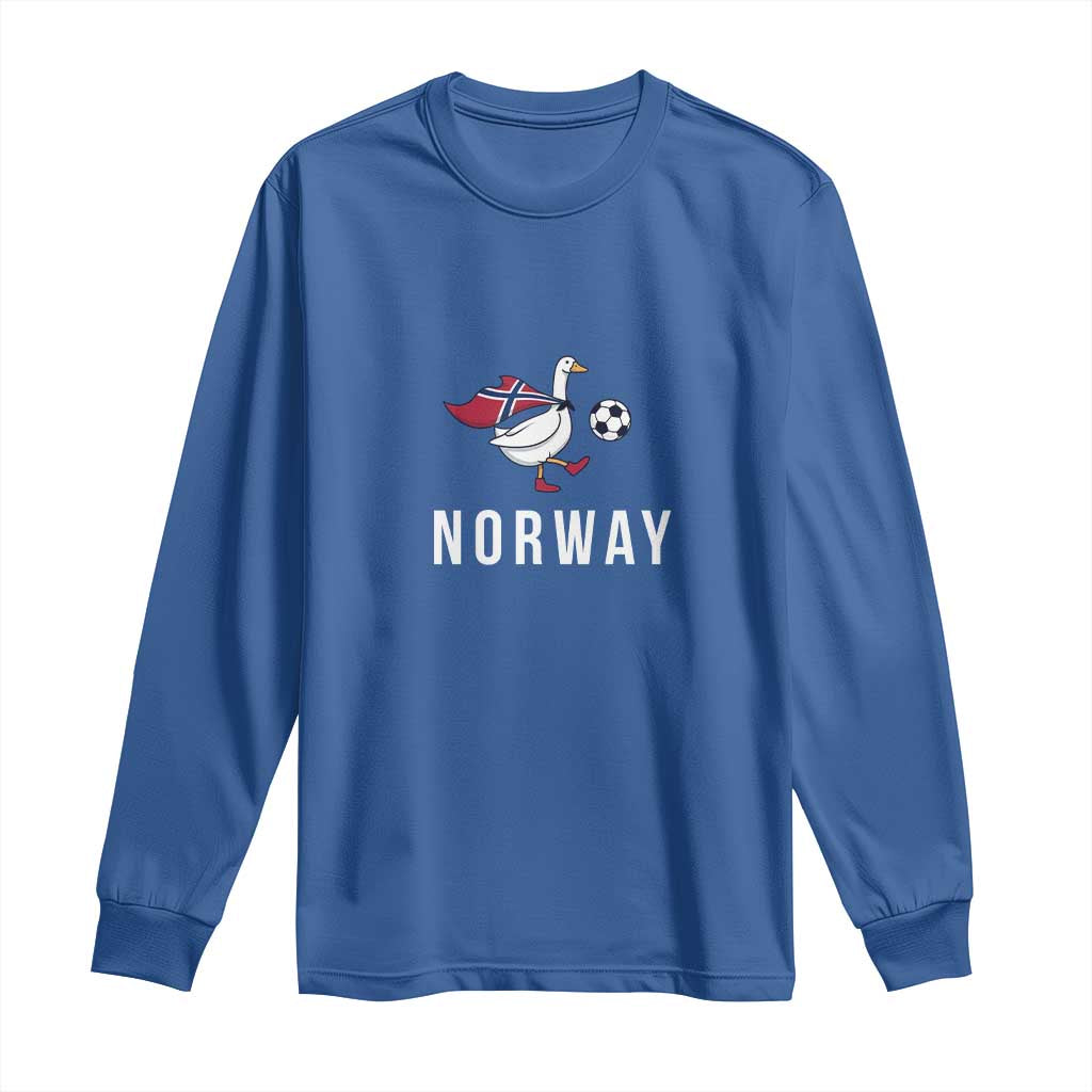 Norway Football Long Sleeve Shirt Silly Goose Soccer Fan Support