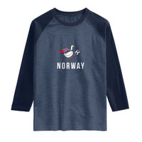 Norway Football Raglan Shirt Silly Goose Soccer Fan Support