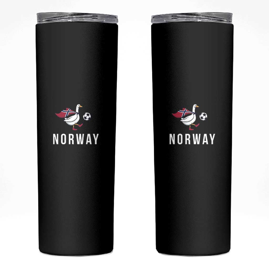 Norway Football Skinny Tumbler Silly Goose Soccer Fan Support
